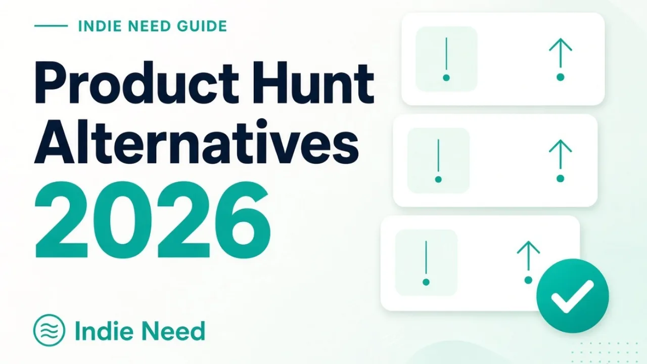 Comparison of the best Product Hunt alternatives in 2026 including Indie Need