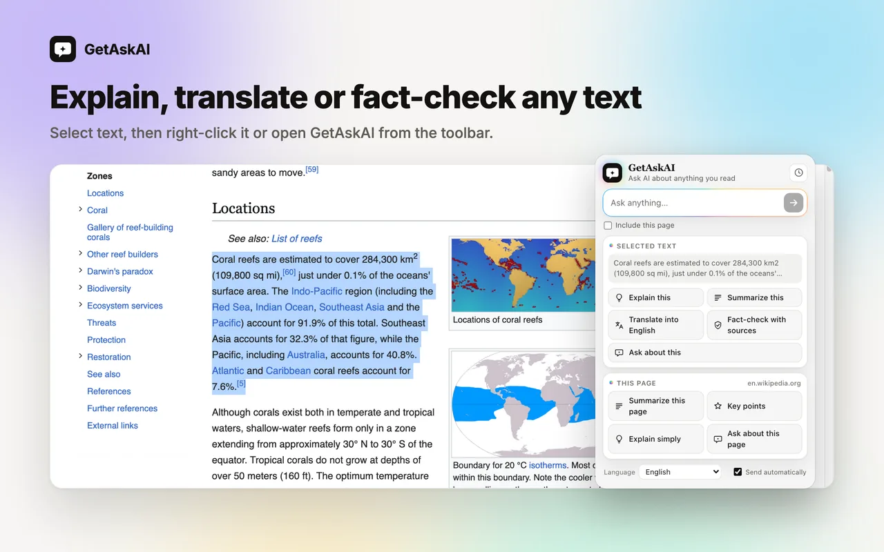 GetAskAI: Ask AI on any page screenshot 4