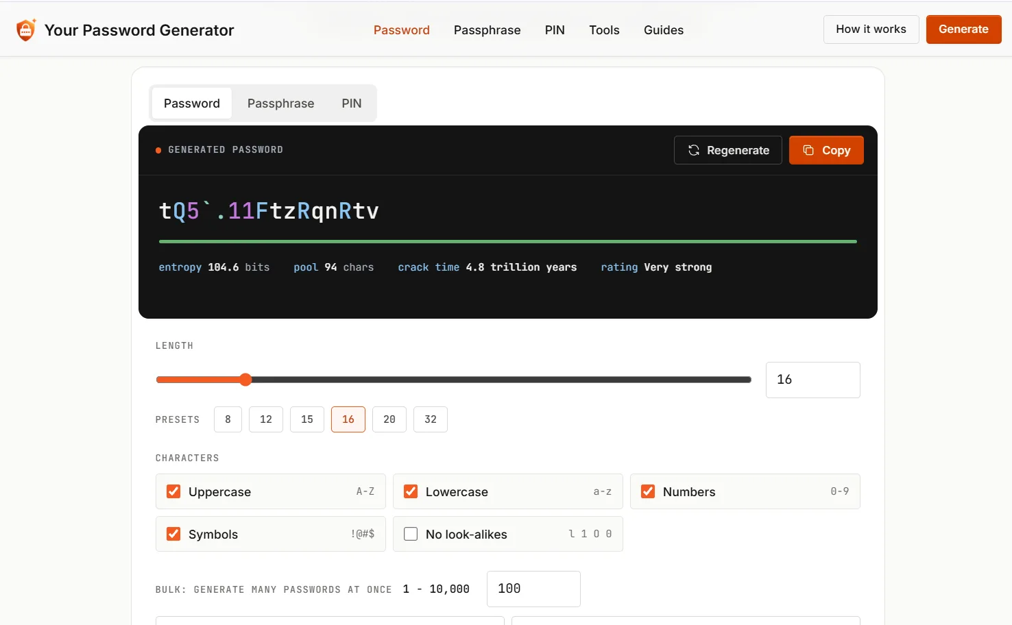 Your Password Generator screenshot 2