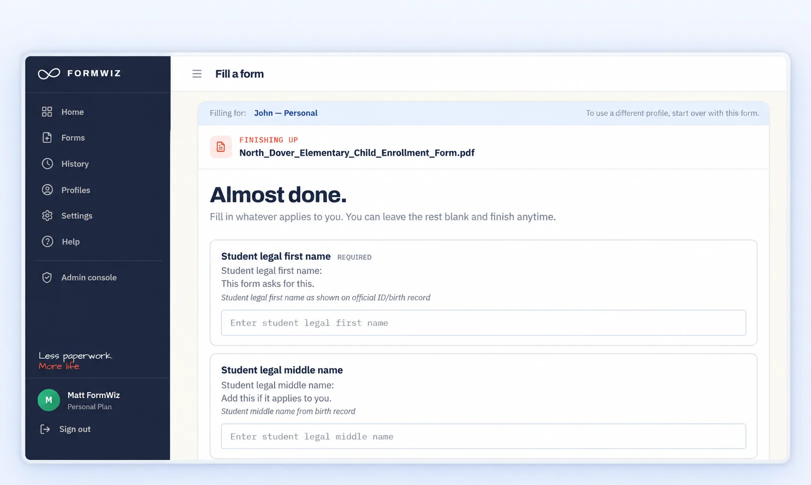FormWiz screenshot 3