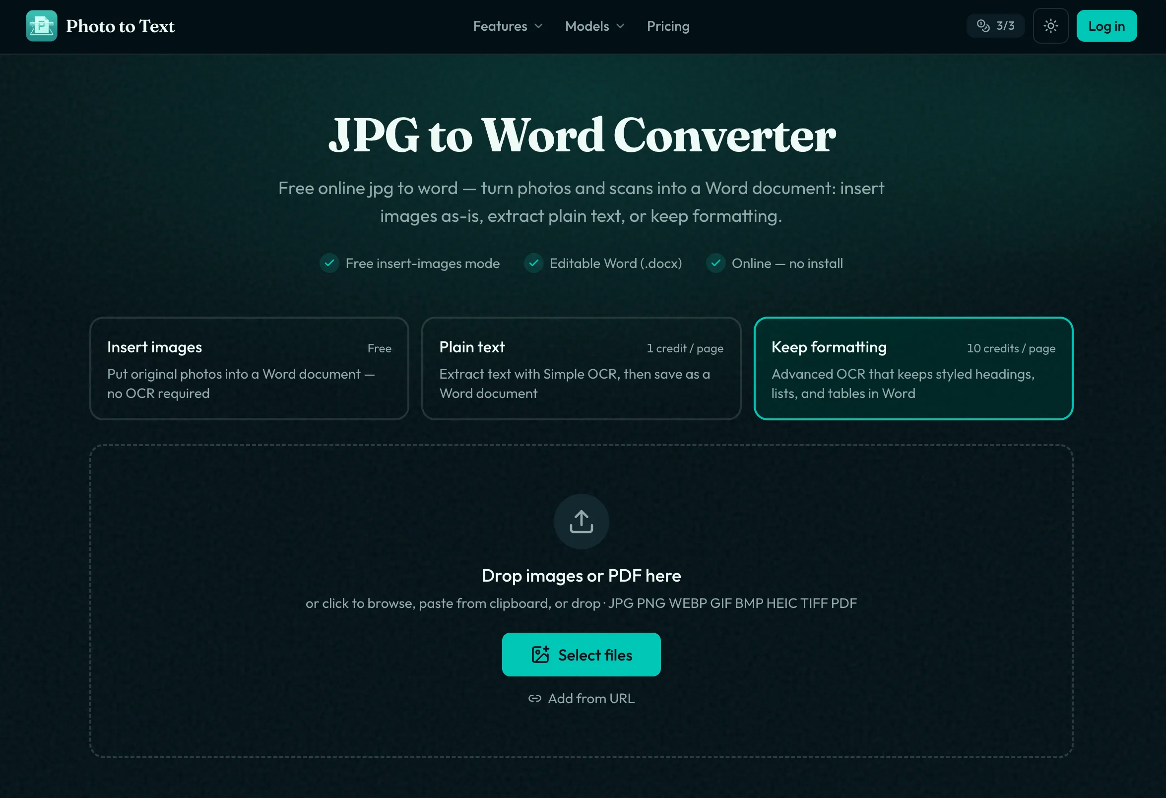 Photo to Text Converter screenshot 1
