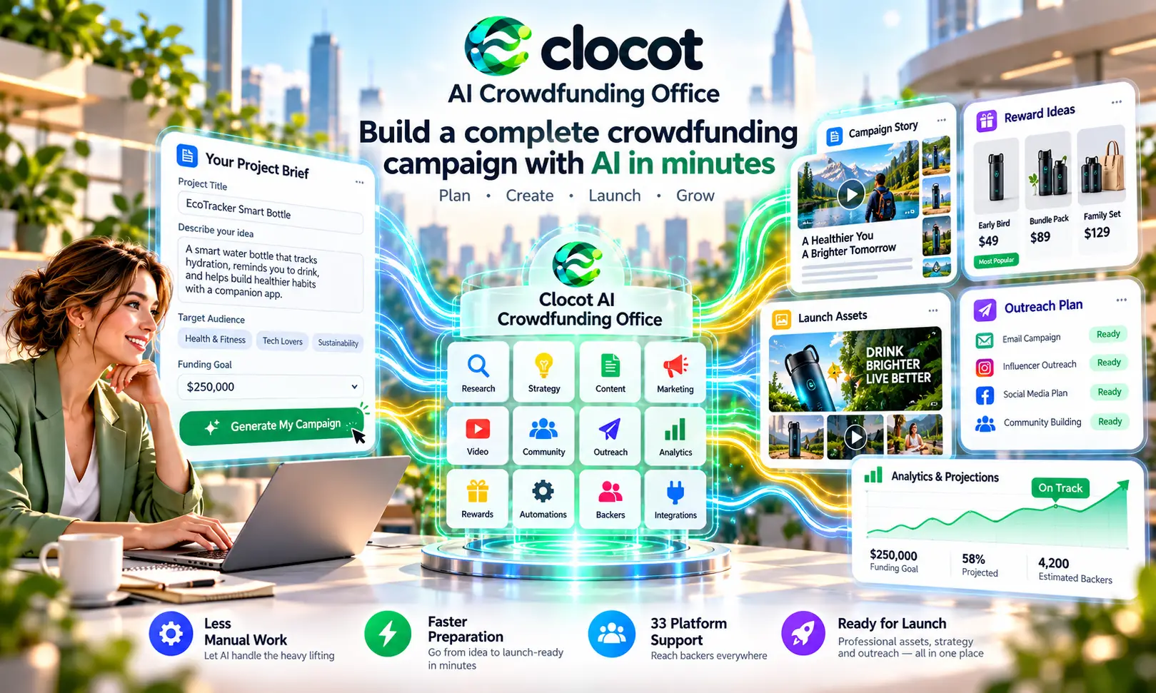 Clocot AI Crowdfunding Office screenshot 5