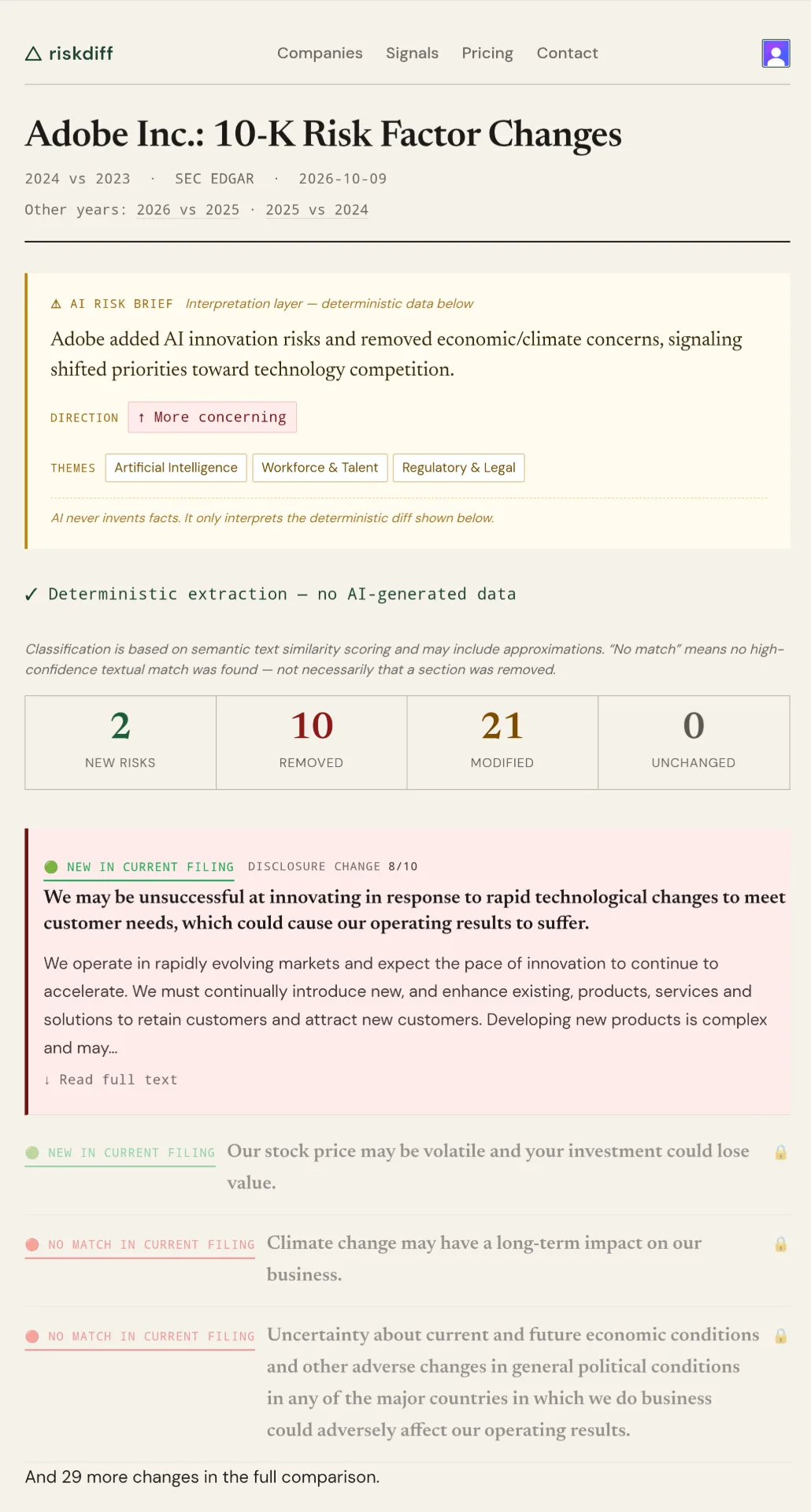RiskDiff screenshot 3