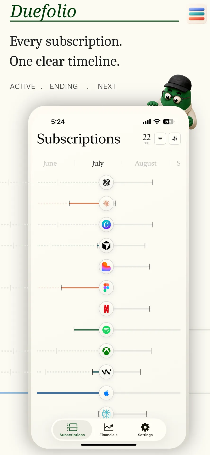 Duefolio screenshot 1