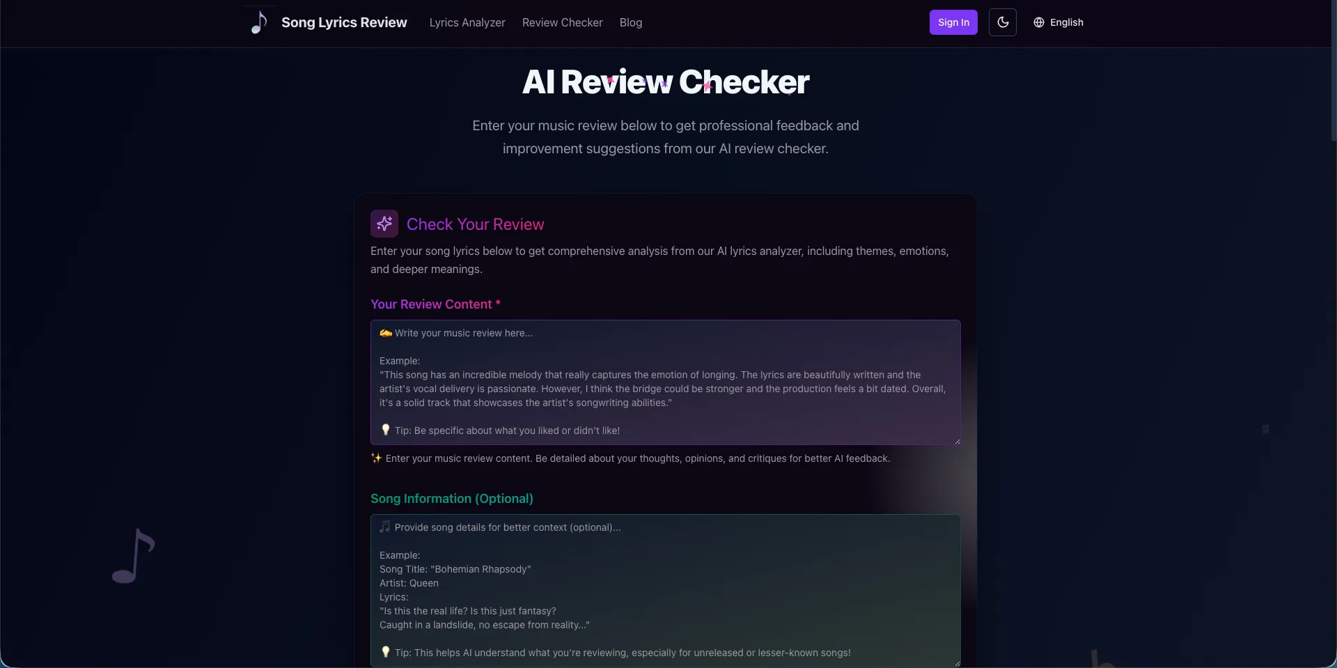 Song Lyrics Review screenshot 3