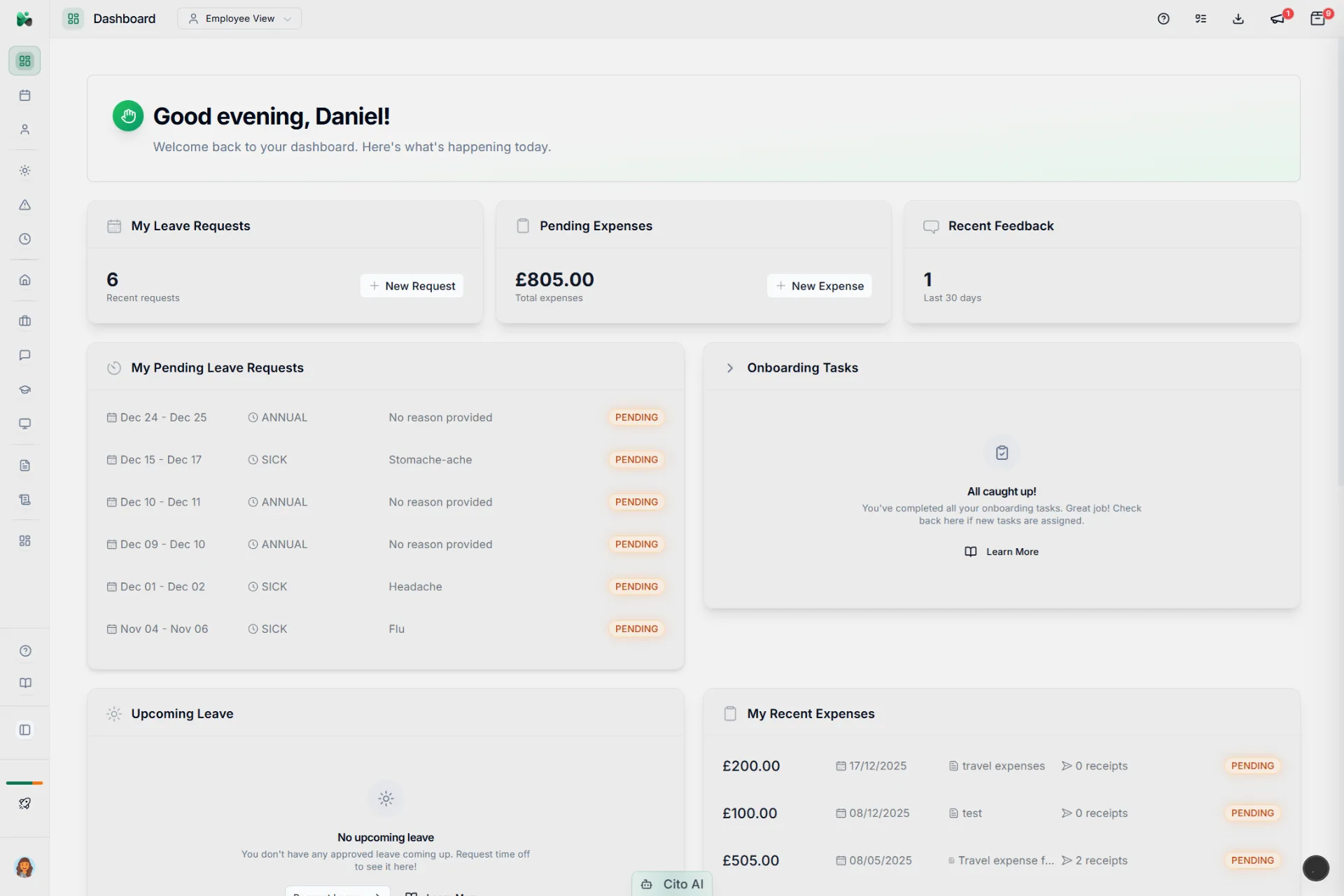 CitoHR screenshot 4
