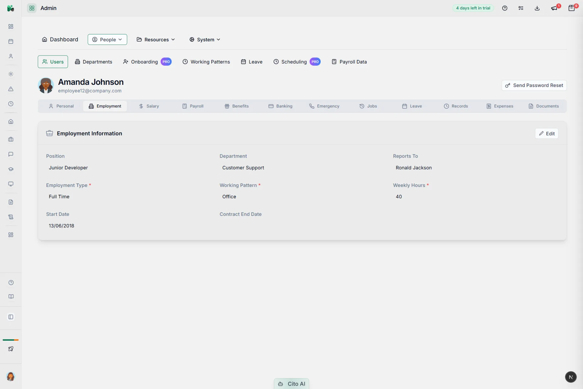 CitoHR screenshot 3