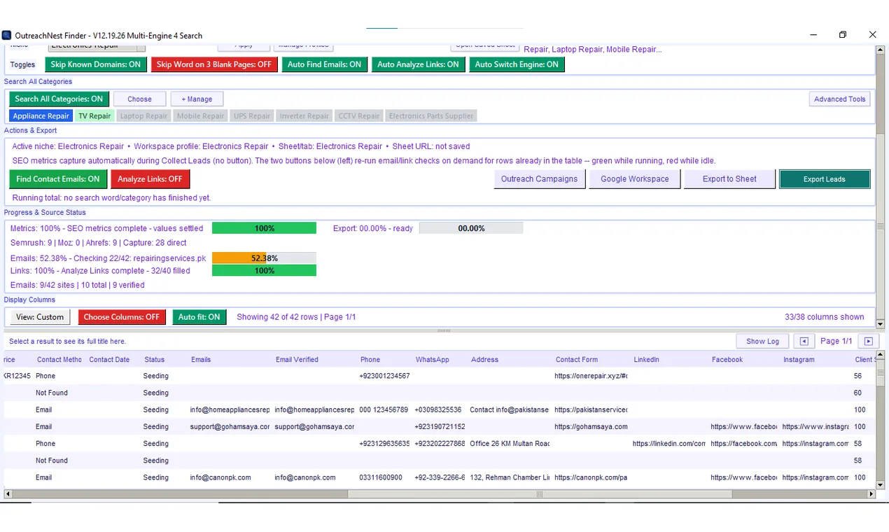 OutreachNest Finder screenshot 2
