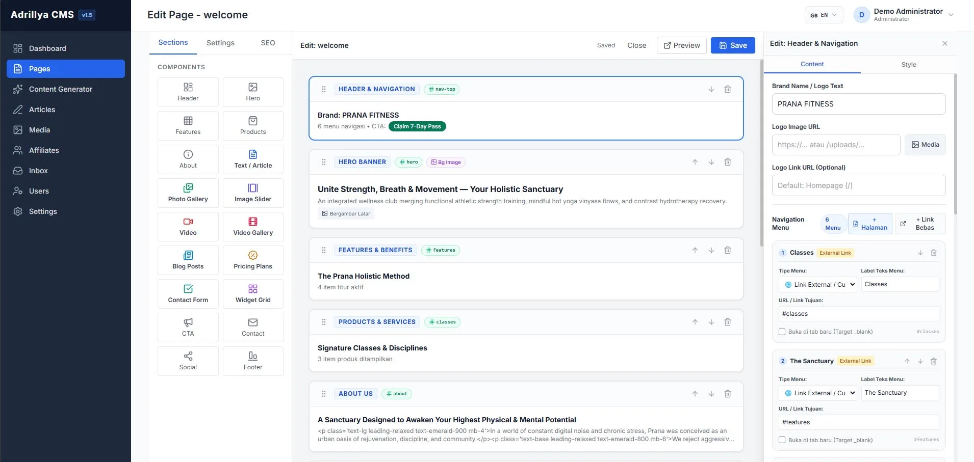 Adrillya CMS Pro screenshot 3