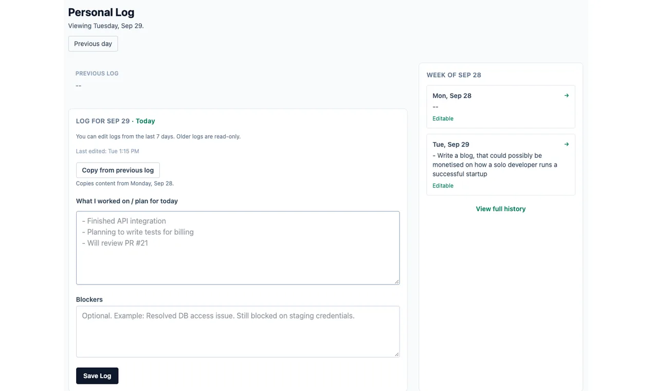 SprintCo screenshot 2