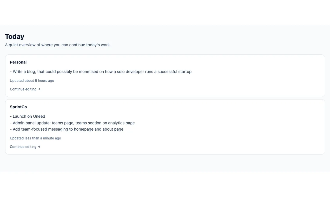 SprintCo screenshot 3
