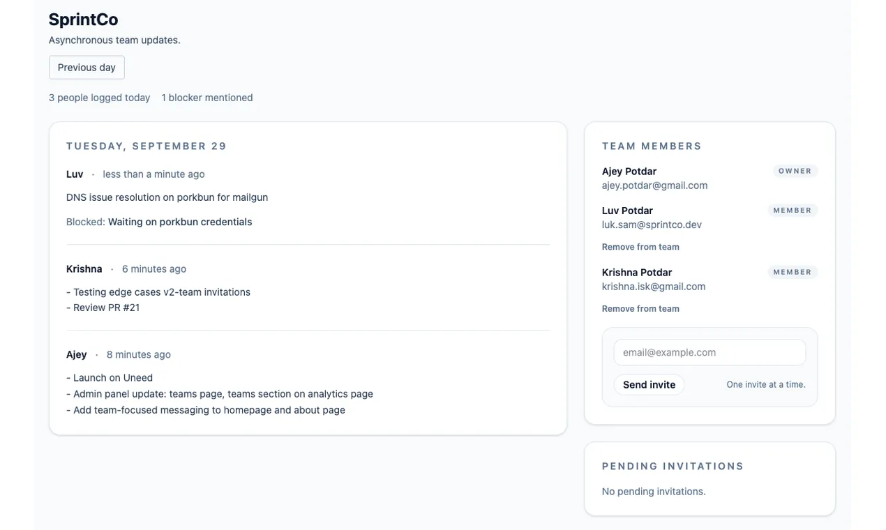 SprintCo screenshot 4