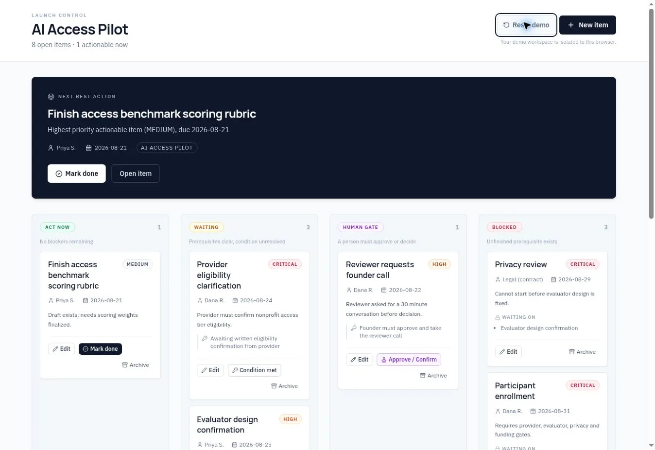 Launch Control screenshot 1