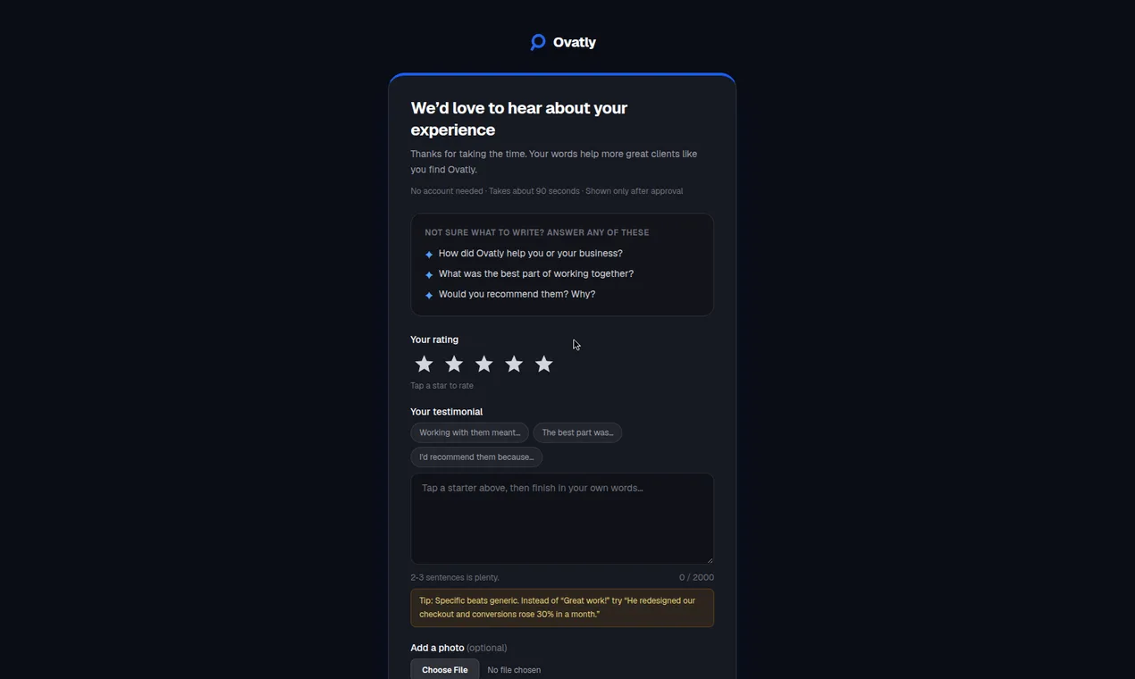 Ovatly screenshot 2