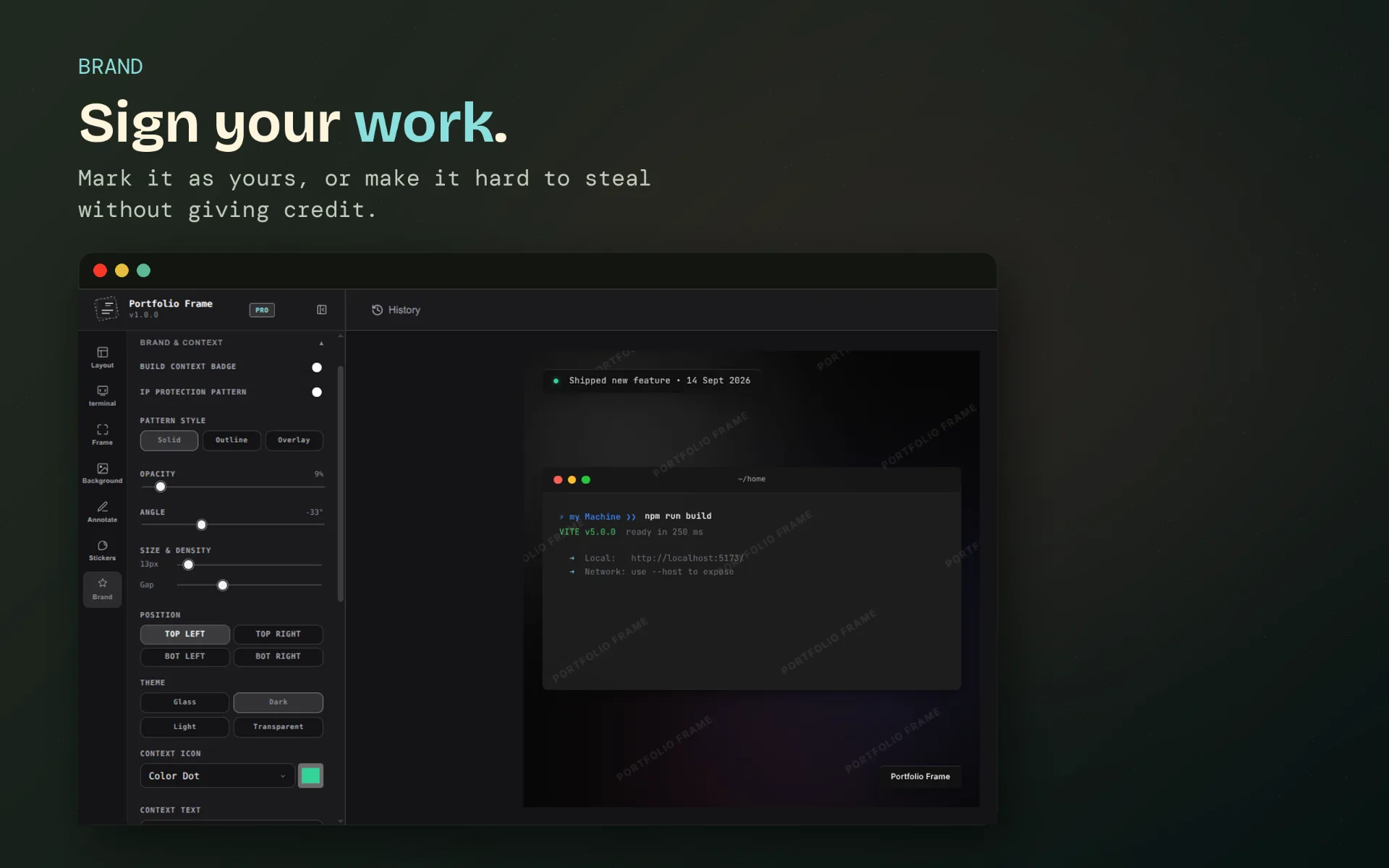 Portfolio Frame screenshot 5