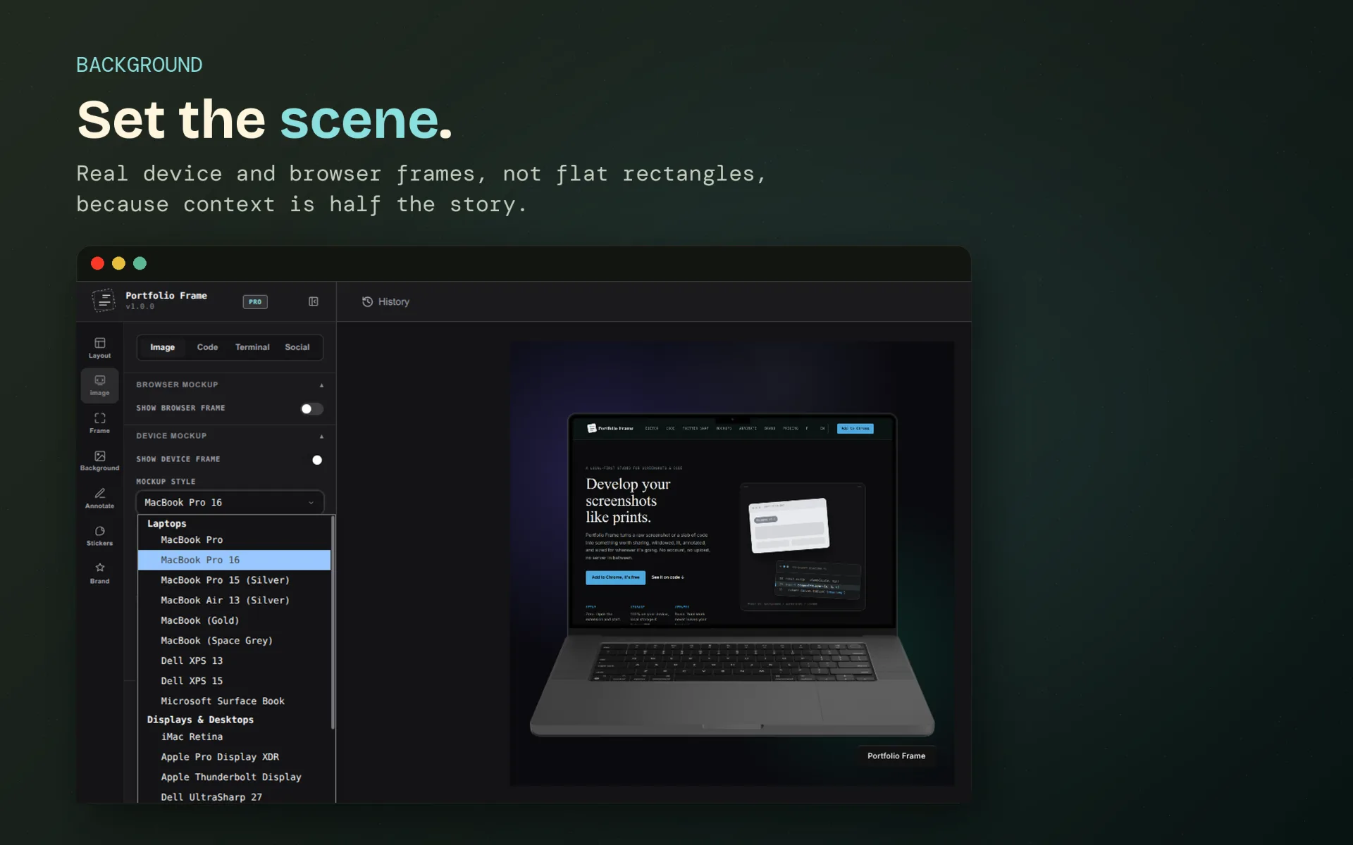 Portfolio Frame screenshot 2