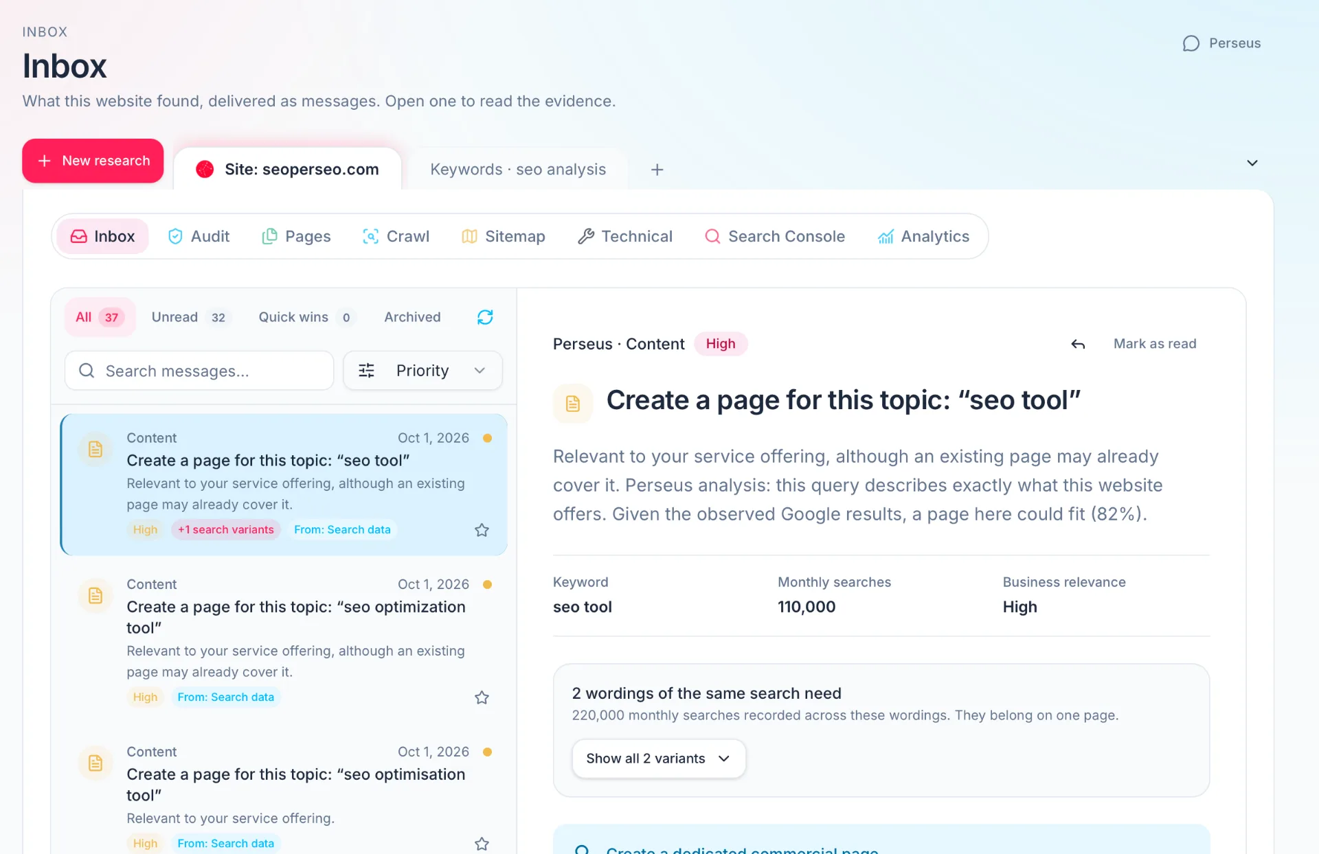 SeoPerseo screenshot 2