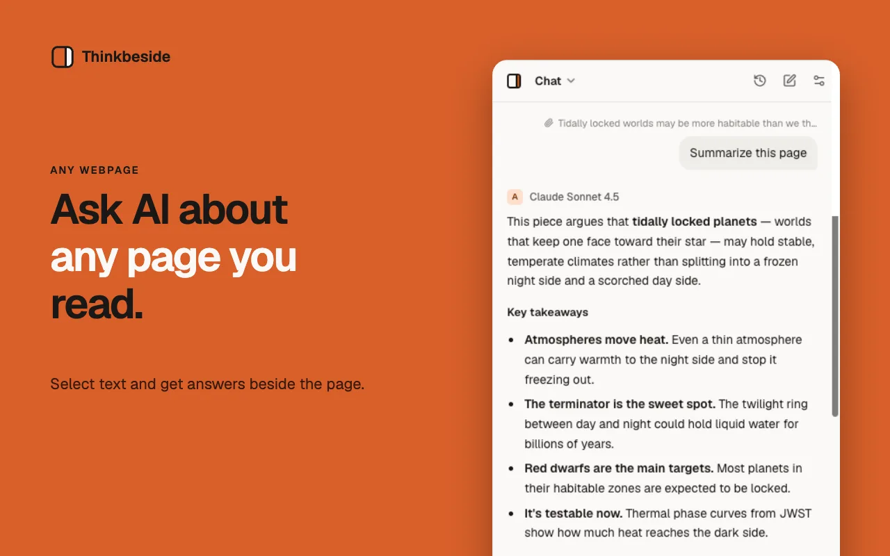 Thinkbeside screenshot 2