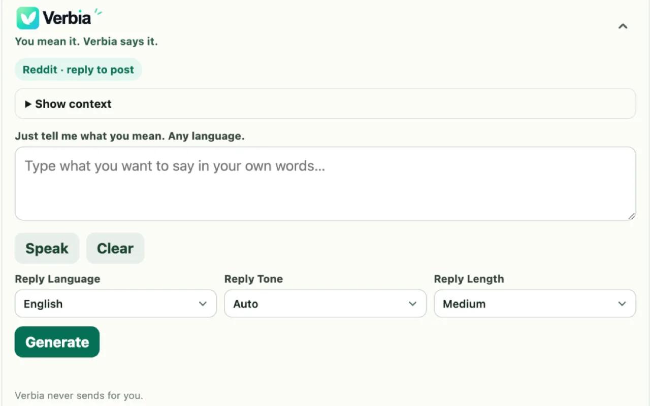 Verbia screenshot 4
