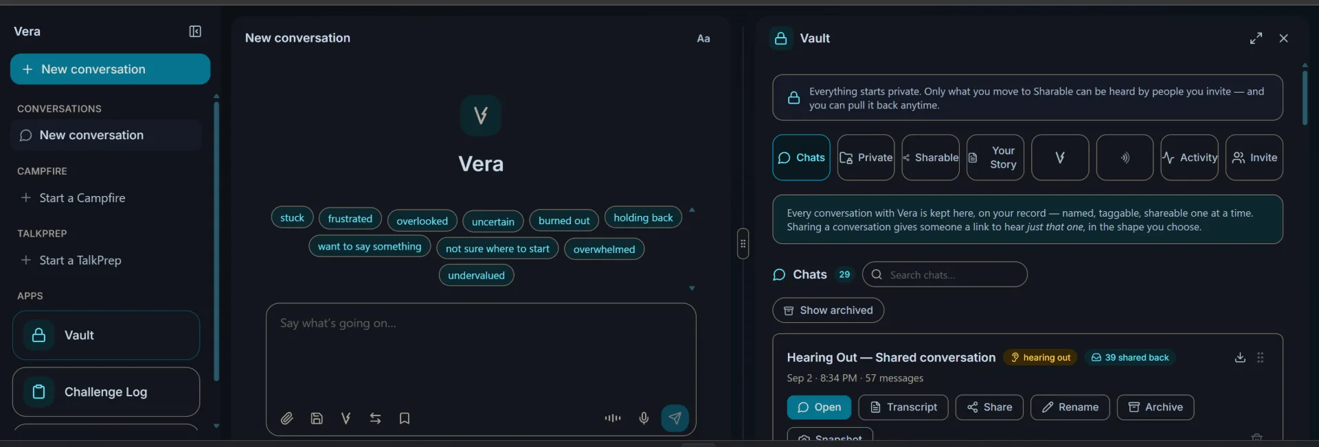 Vera screenshot 2