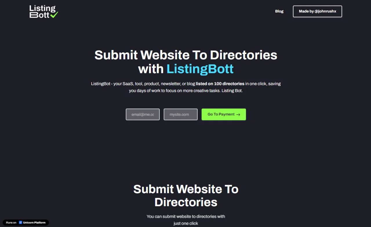 Listingbott screenshot 1