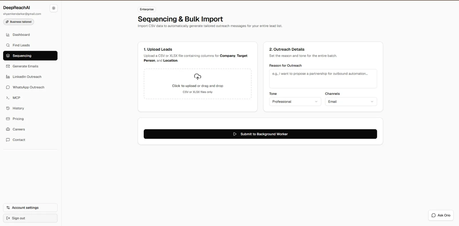 DeepReachAI screenshot 2