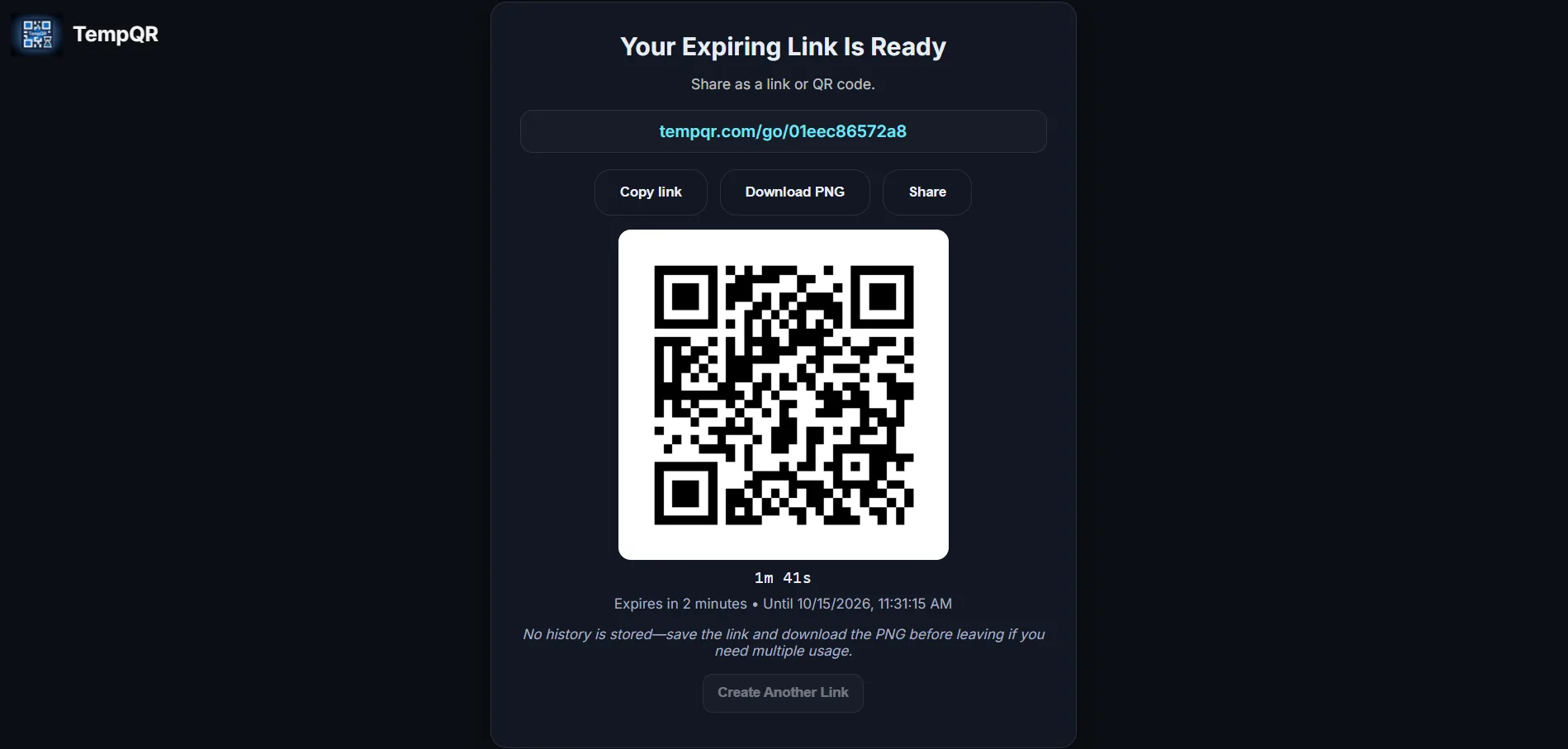 TempQR screenshot 3
