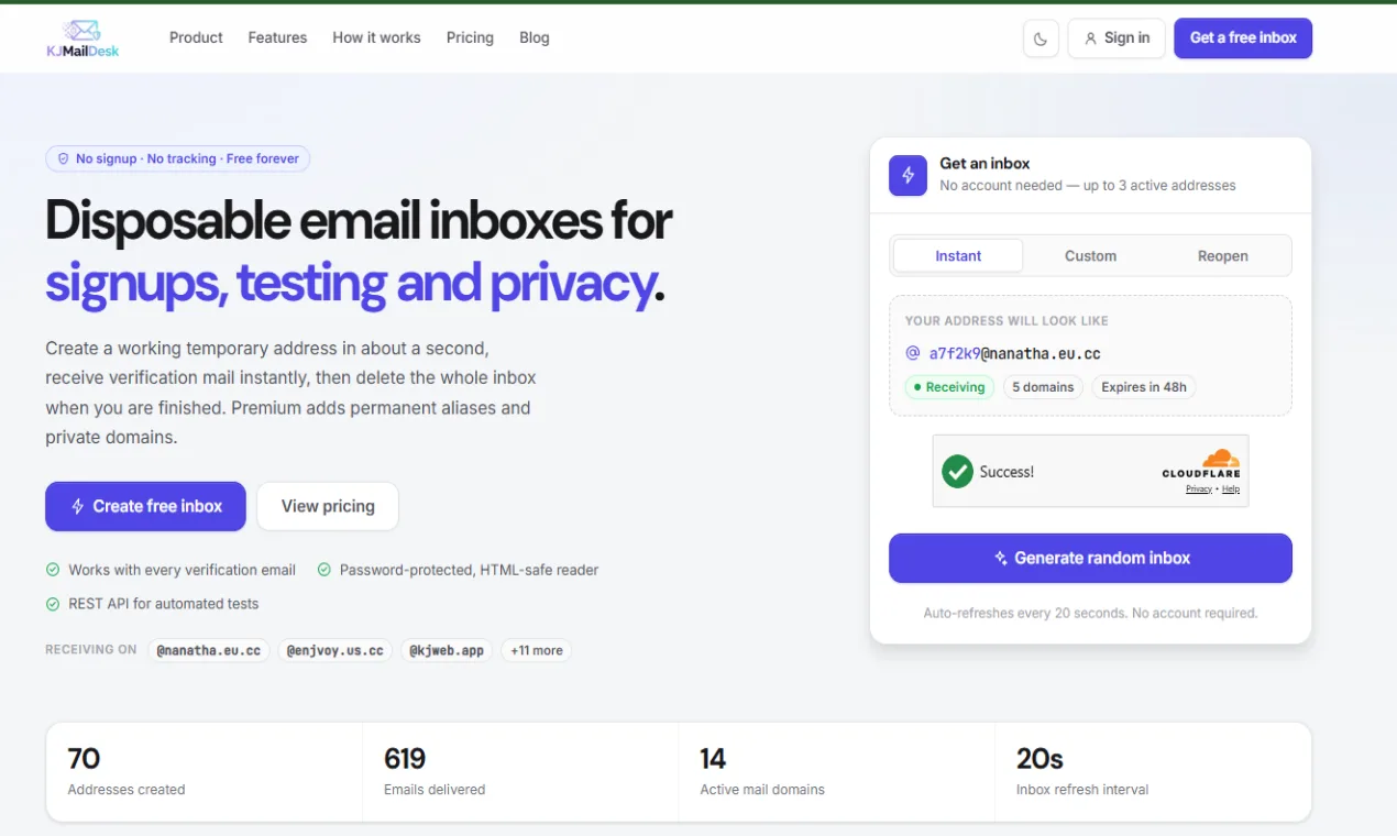 KJMailDesk screenshot 1