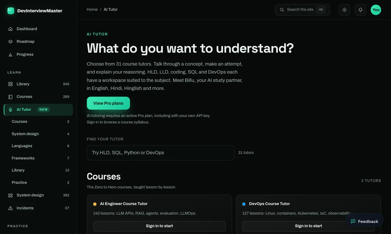 DevInterviewMaster screenshot 2